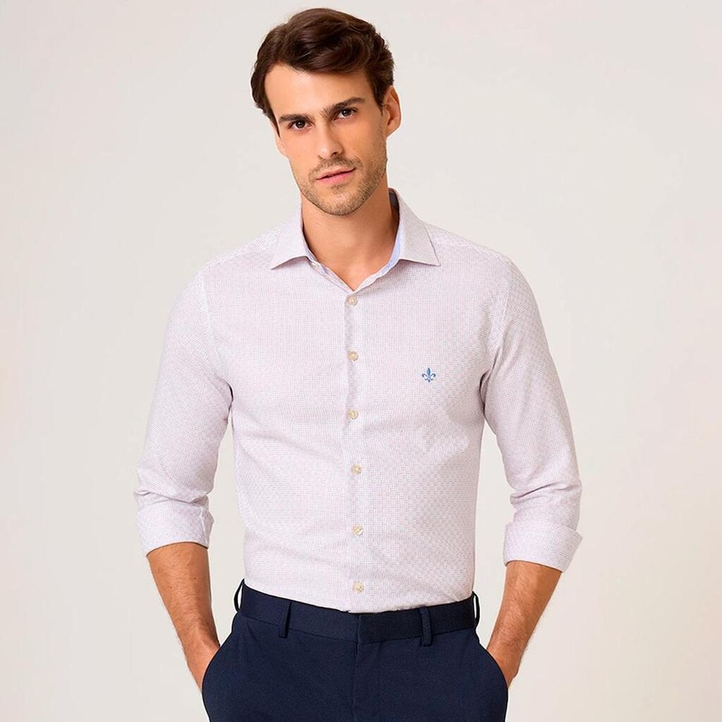 Camisa Dudalina Maquinetada Milano Masculino