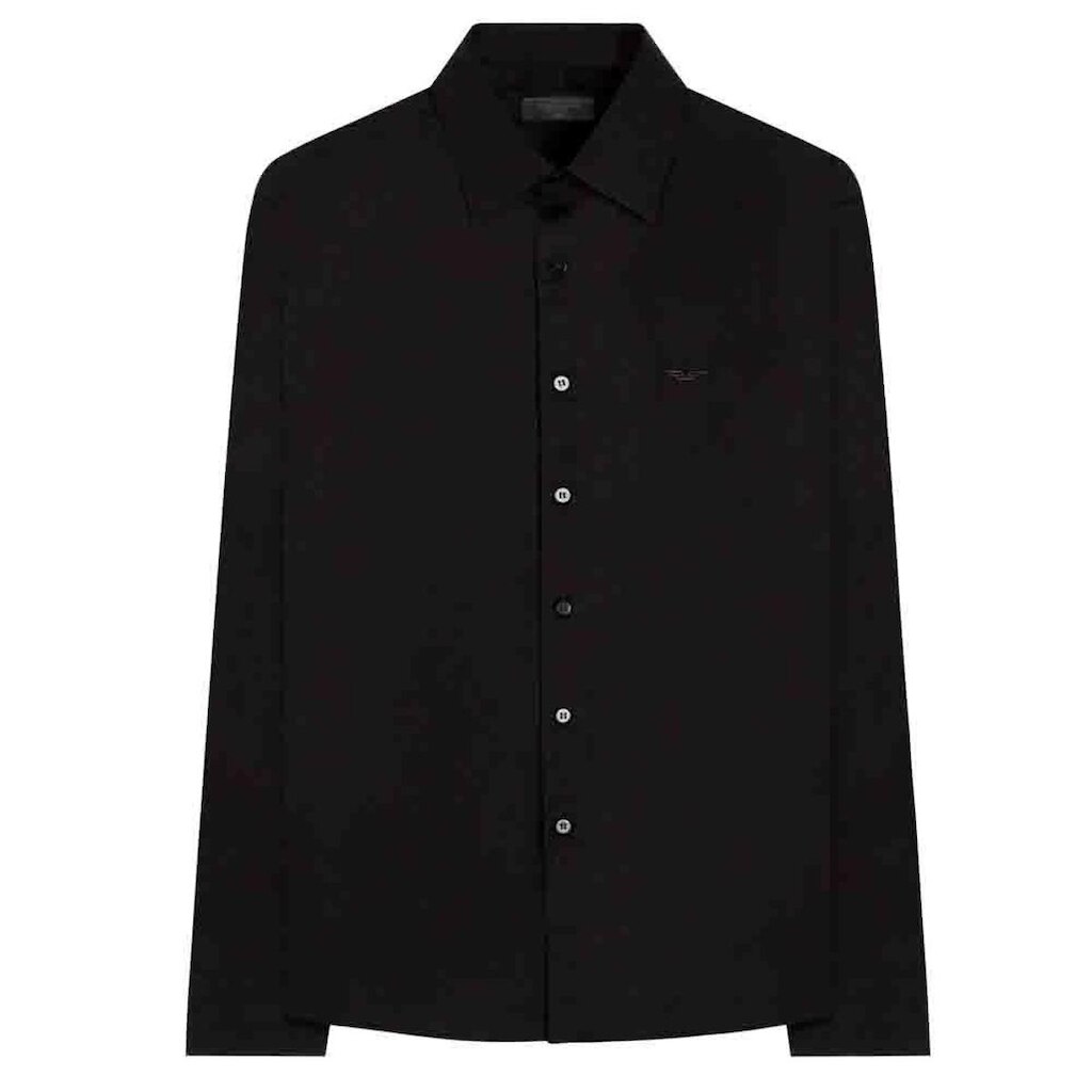 Camisa Ellus Tricoline Classic Anatomic Preta