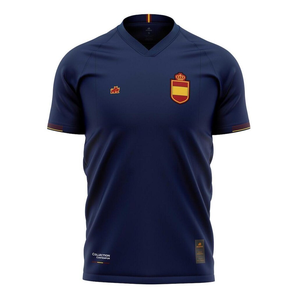 Camisa Espanha Eurodry Marinho Original Rinno Class Futebol