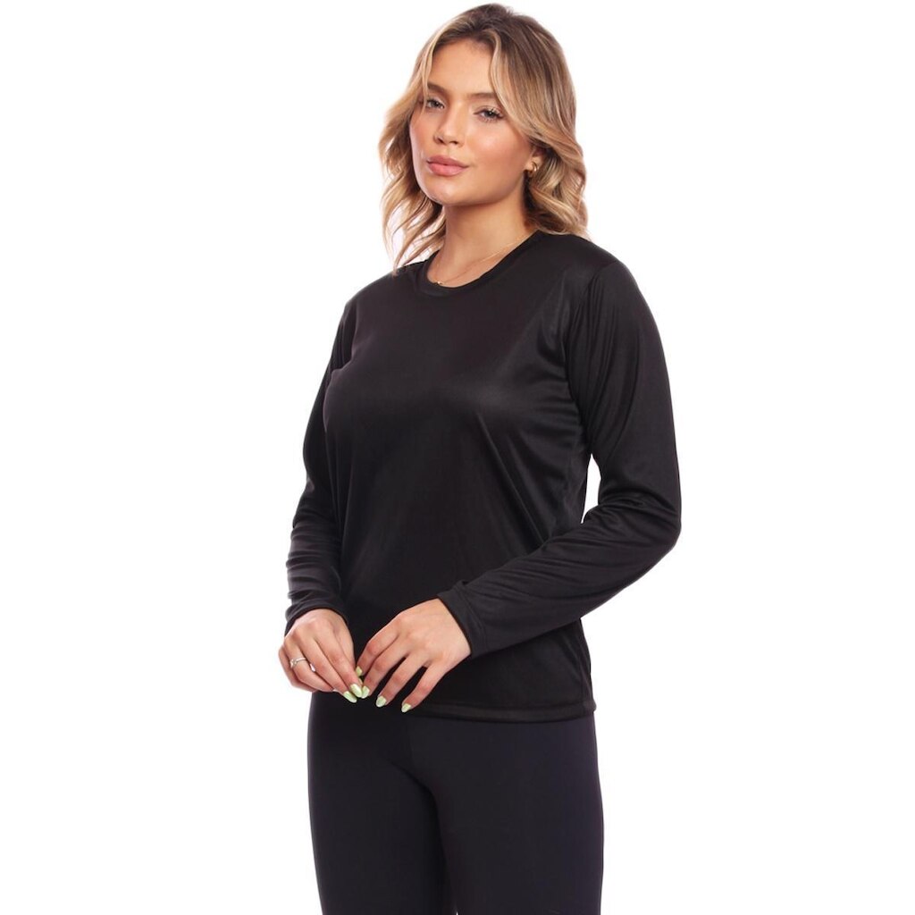 Camisa Feminina Camiseta Térmica Proteção Solar Uv .