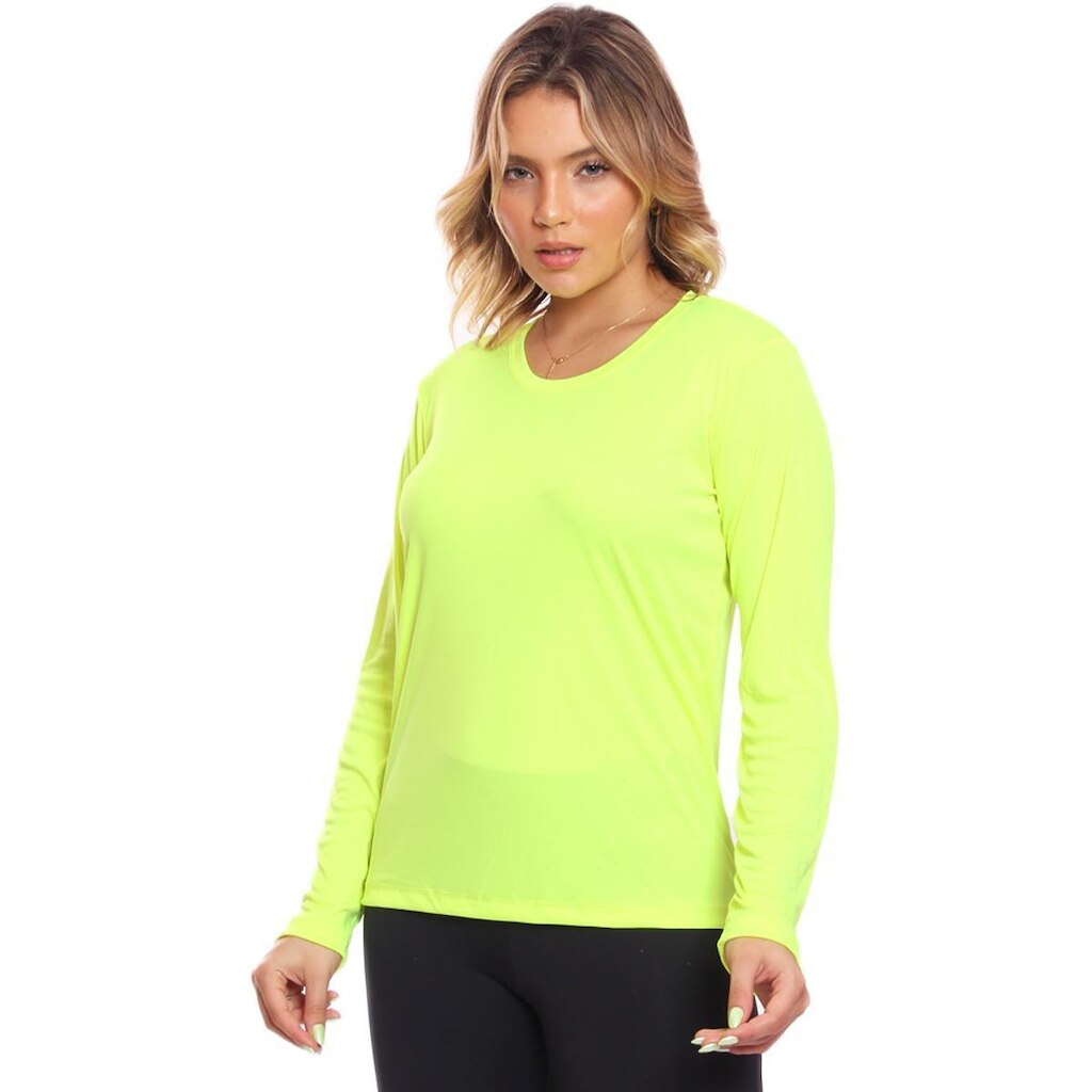 Camisa Feminina Camiseta Térmica Proteção Solar Uv .