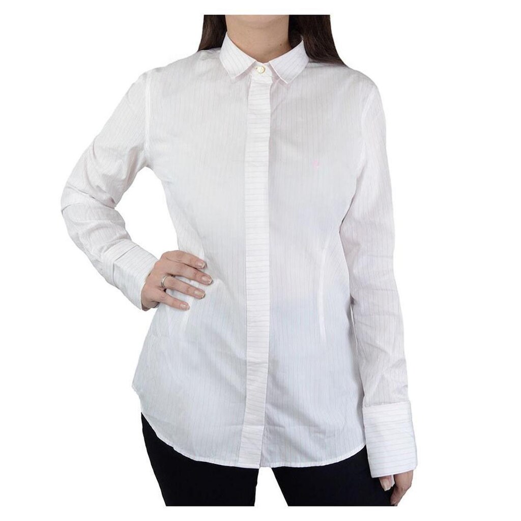 Camisa Feminina Dudalina ML Slim Listrada