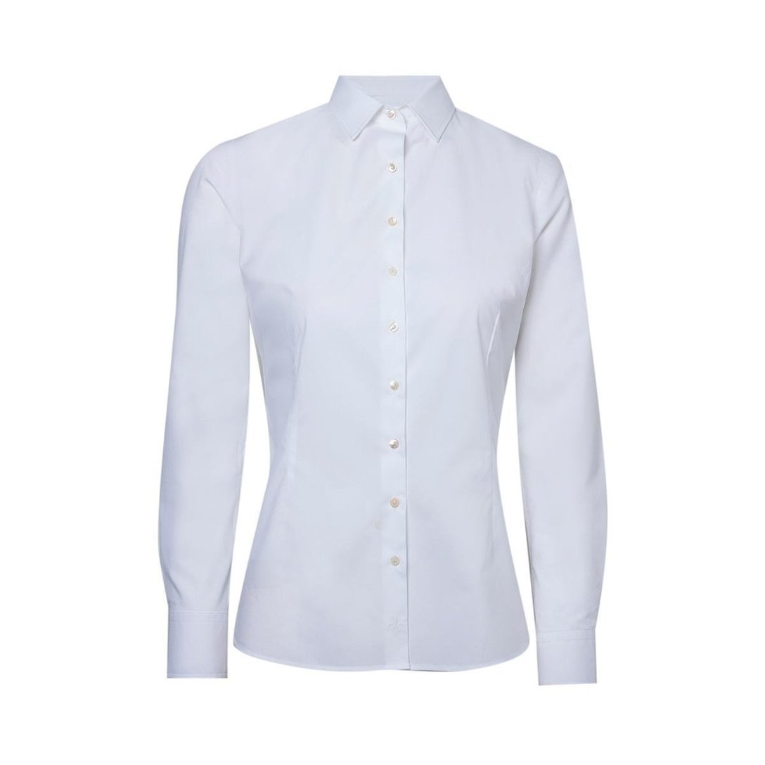 Camisa Feminina Dudalina ML Slim Tricoline Branca - 530103 - Branco