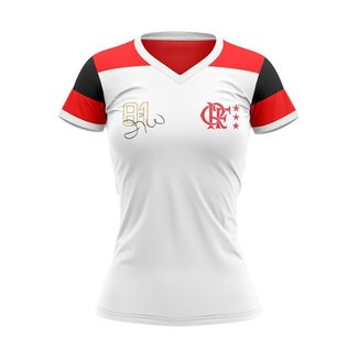 Camisa Feminina Flamengo Zico Retro Mundial 1981 Oficial