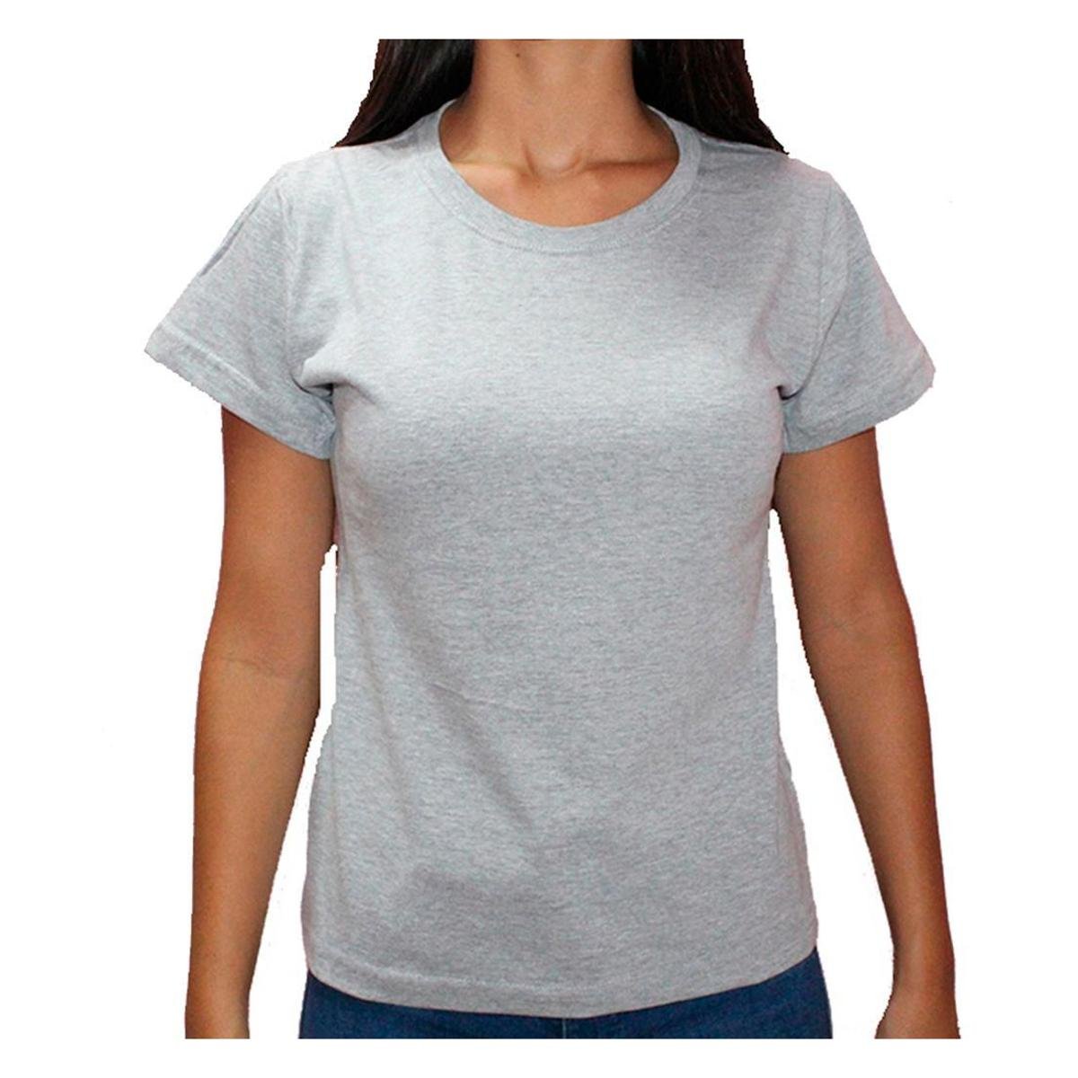blusa cinza lisa feminina