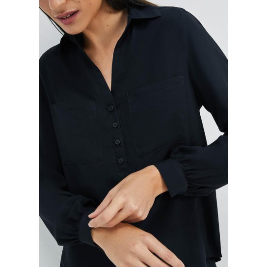 Camisa Feminina Manga Longa Em Viscose - Off White XXG