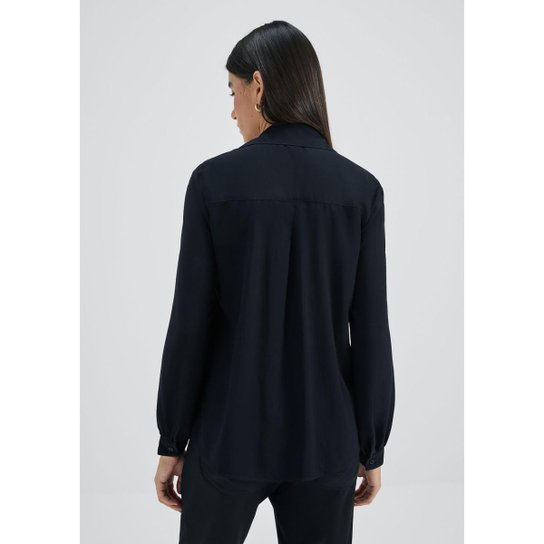 Camisa Feminina Manga Longa Em Viscose - Off White XXG