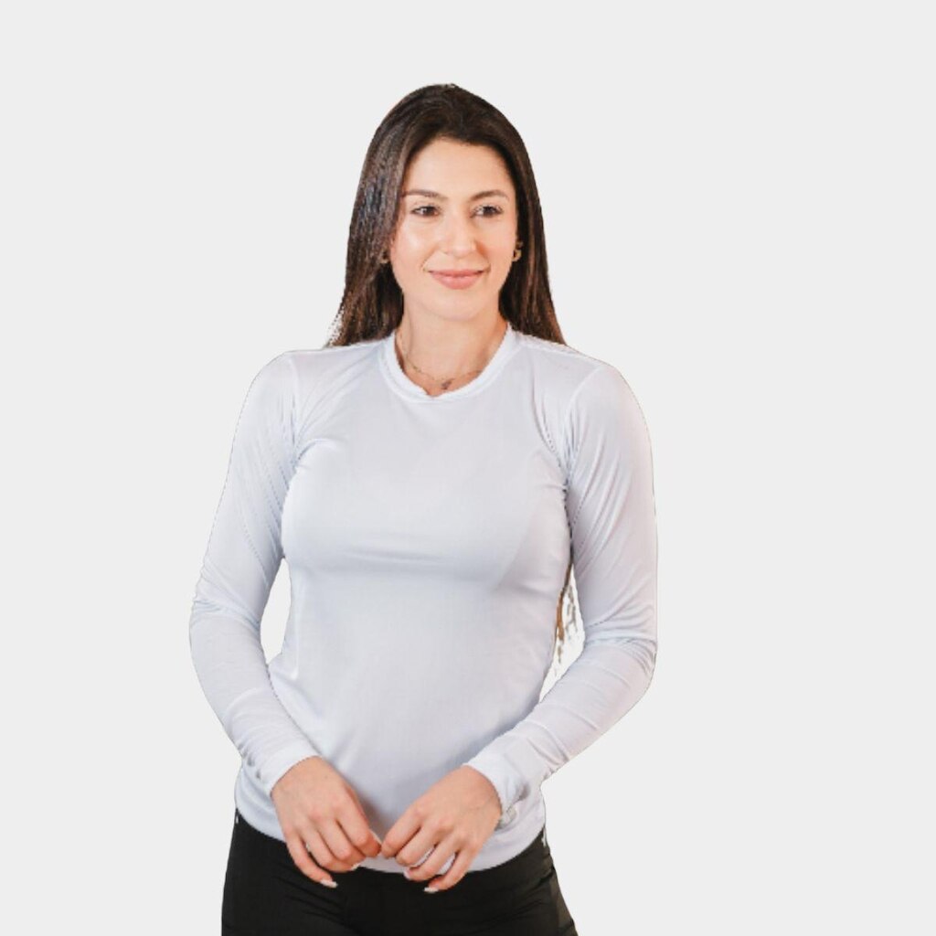 Camisa Feminina Proteção Uv Manga Longa com Poliéster TR4
