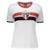 Camisa Feminina São Paulo Licenciada Braziline Stencil - Branco