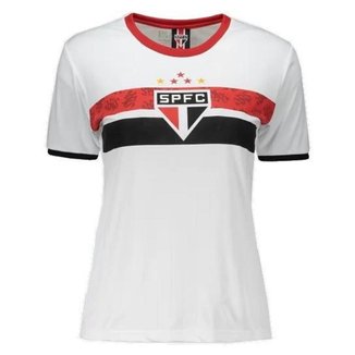 Camisa Feminina São Paulo Licenciada Braziline Stencil