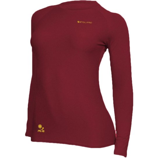 Camisa Feminina Térmica Stigli Pro Proteção Solar FPU 50 Manga Longa Aerodry Poliamida