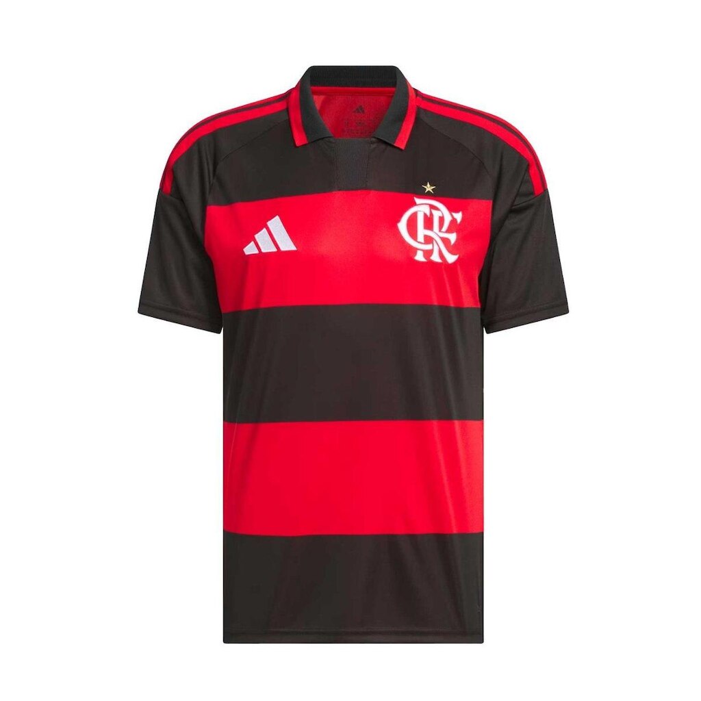 Camisa Flamengo Adidas I 2026/27 Preto/ Vermelho