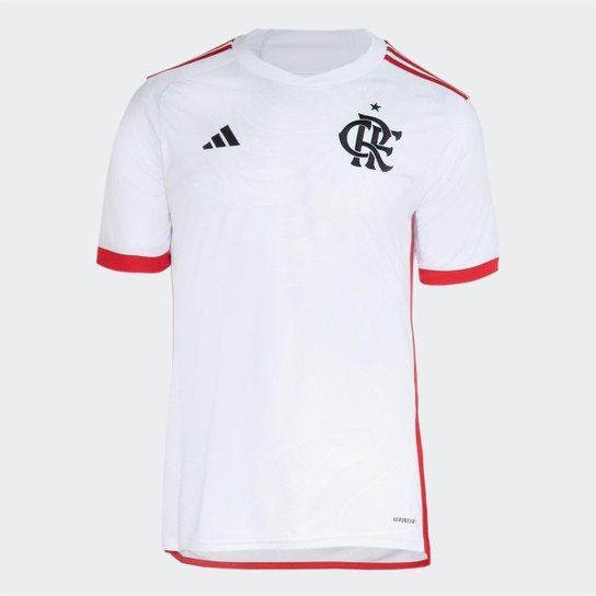 CAMISA FLAMENGO ADIDAS II 24/25 MASCULINA - Branco Menor preço em CAMISA FLAMENGO ADIDAS II 24/25 MASCULINA - Branco