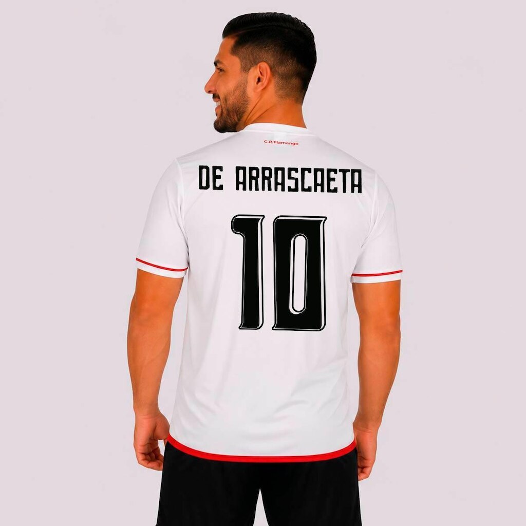 Camisa Flamengo Approval Branca 10 De Arrascaeta
