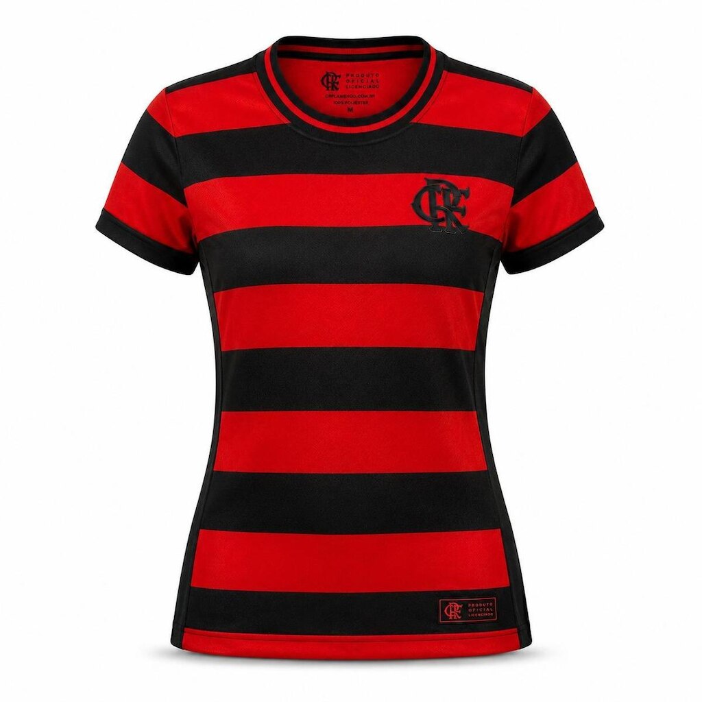 Camisa Flamengo Babylook Rubro Negro Feminina
