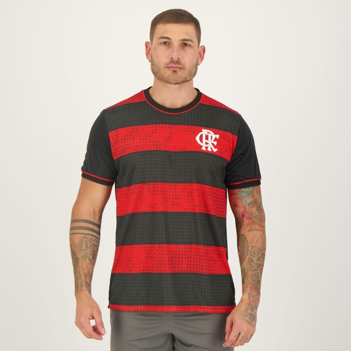 Camisa Flamengo Classmate Preta e Vermelha Menor preço em Camisa Flamengo Classmate Preta e Vermelha