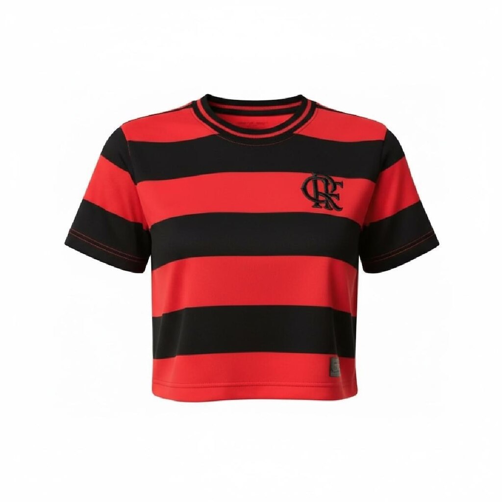 Camisa Flamengo Cropped Símbolo - Feminino