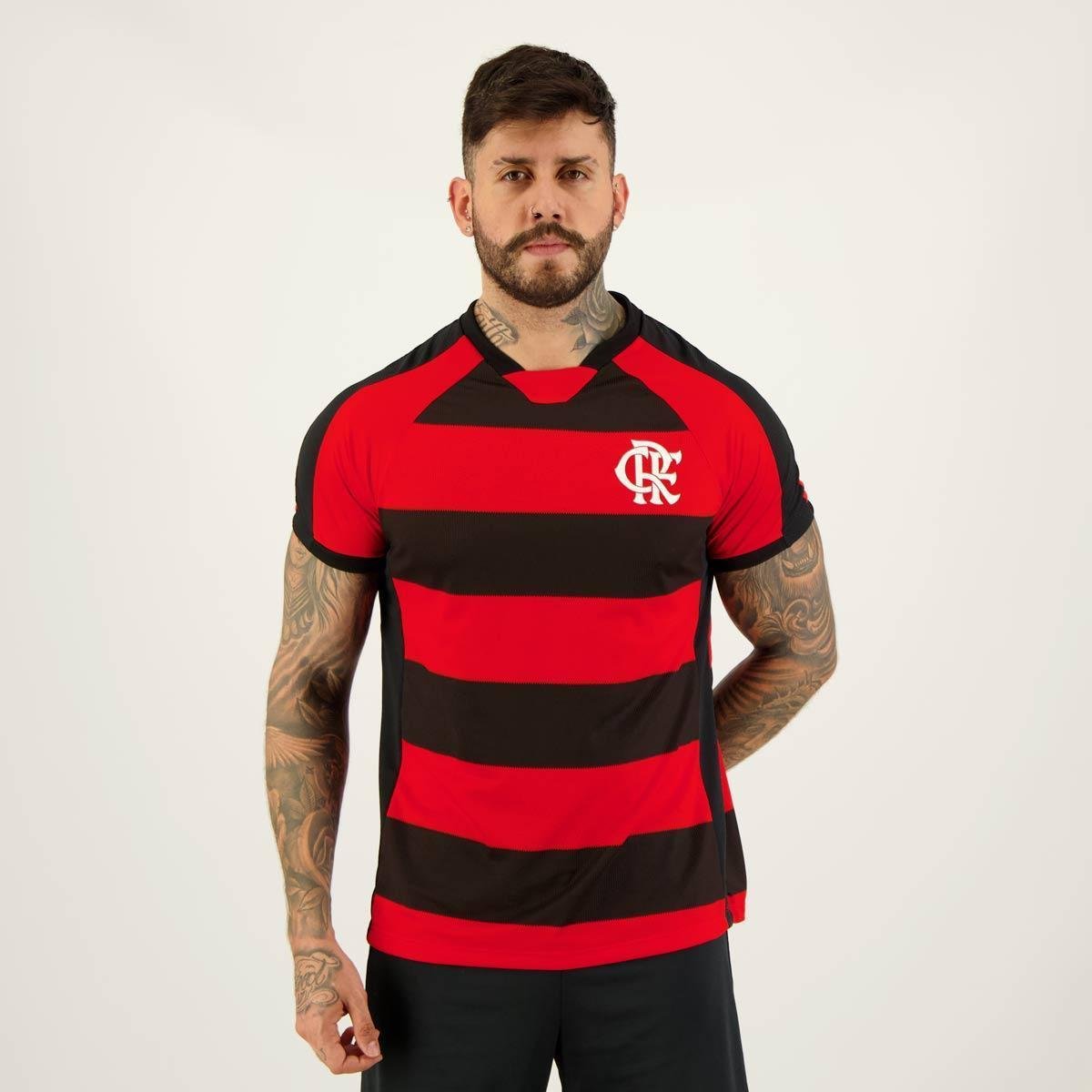 Camisa Flamengo Dean Jacquar Preta e Vermelha