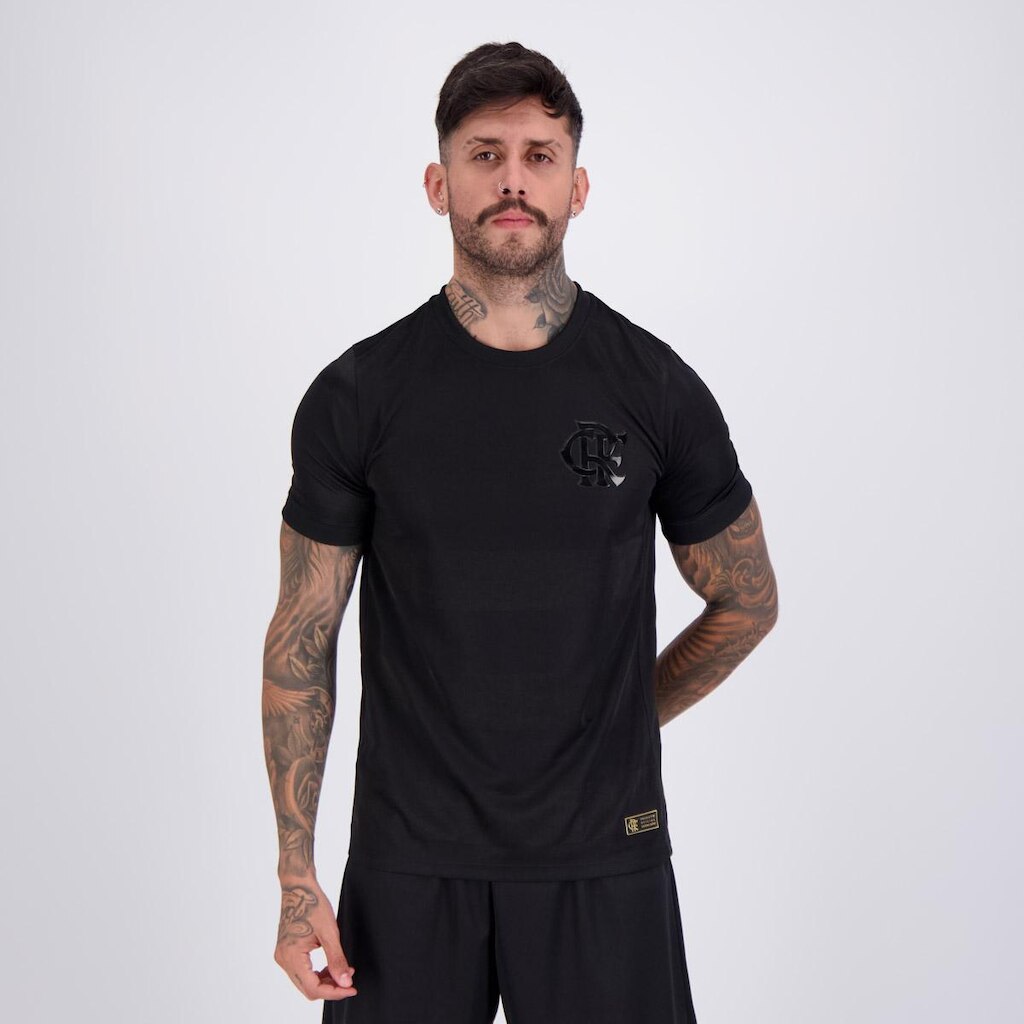 Camisa Flamengo Dry Jacquard All Black Masculina
