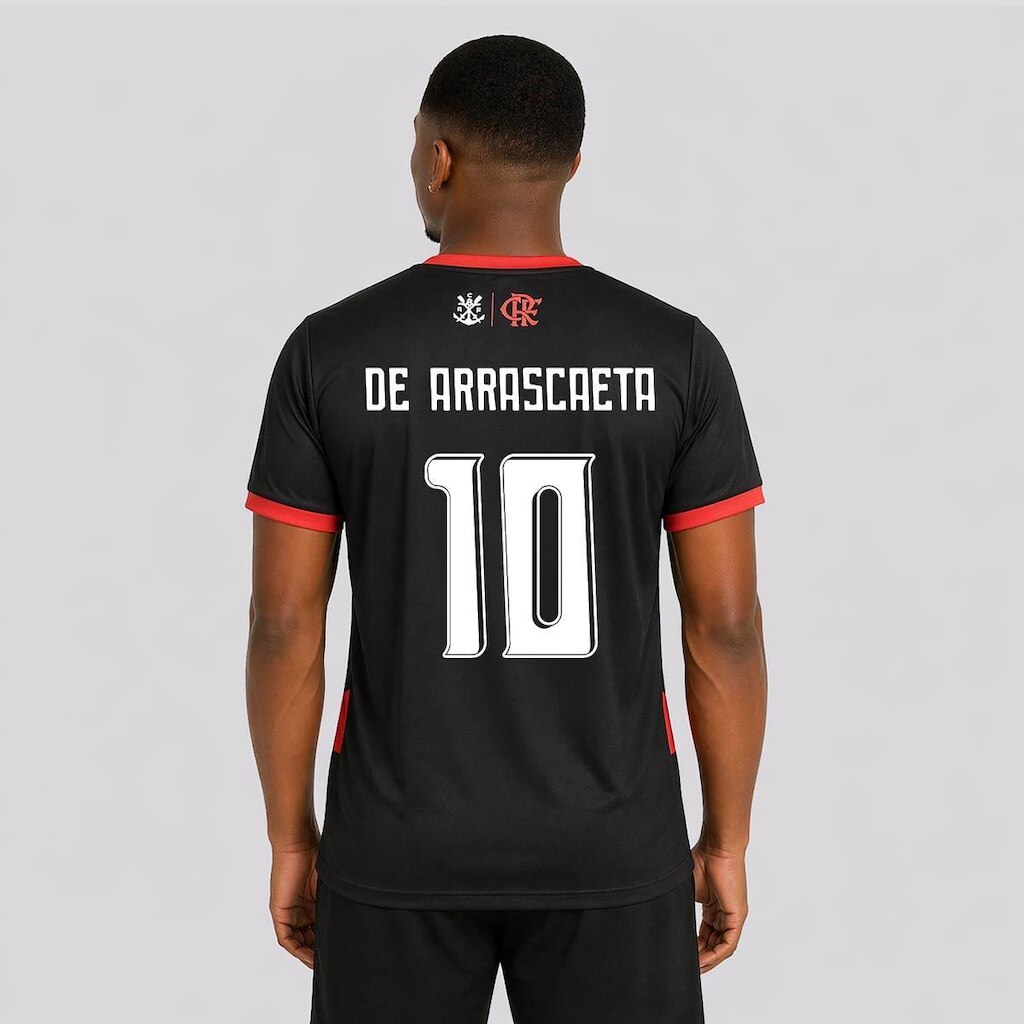 Camisa Flamengo Emoção Listrada 10 De Arrascaeta Masculina