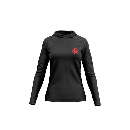 Camisa Flamengo Feminina Manga Longa Utter Oficial - Chumbo Menor preço em Camisa Flamengo Feminina Manga Longa Utter Oficial - Chumbo