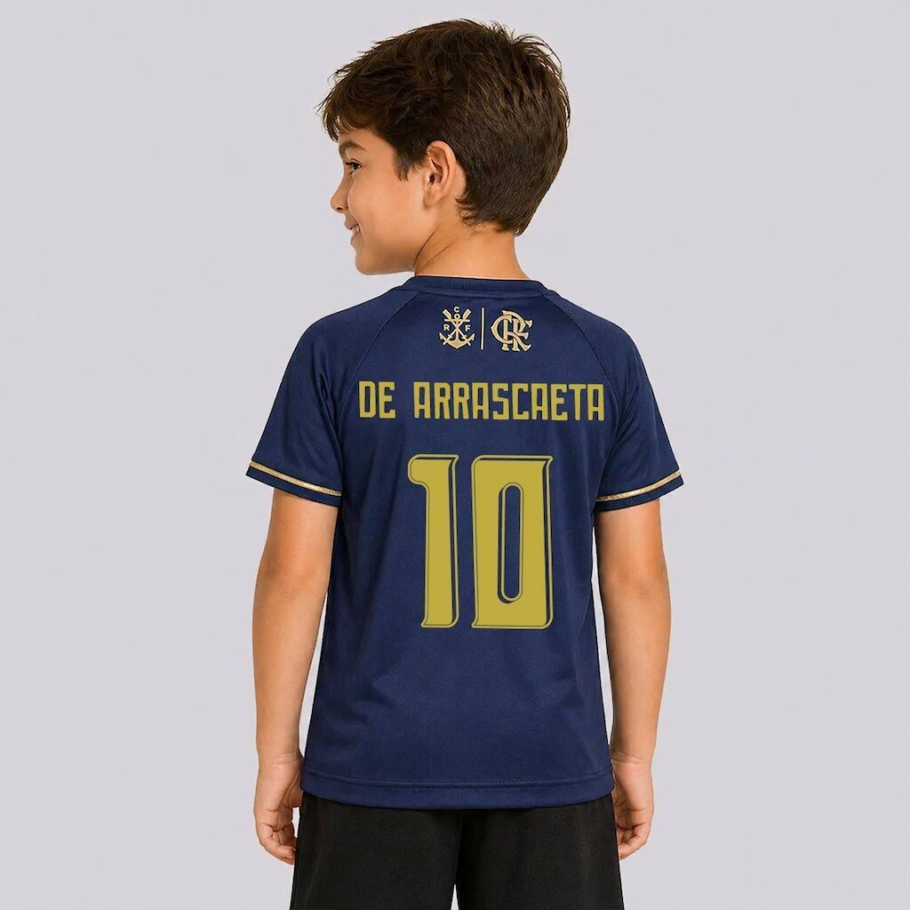 Camisa Flamengo Frequência Infantil 10 De Arrascaeta