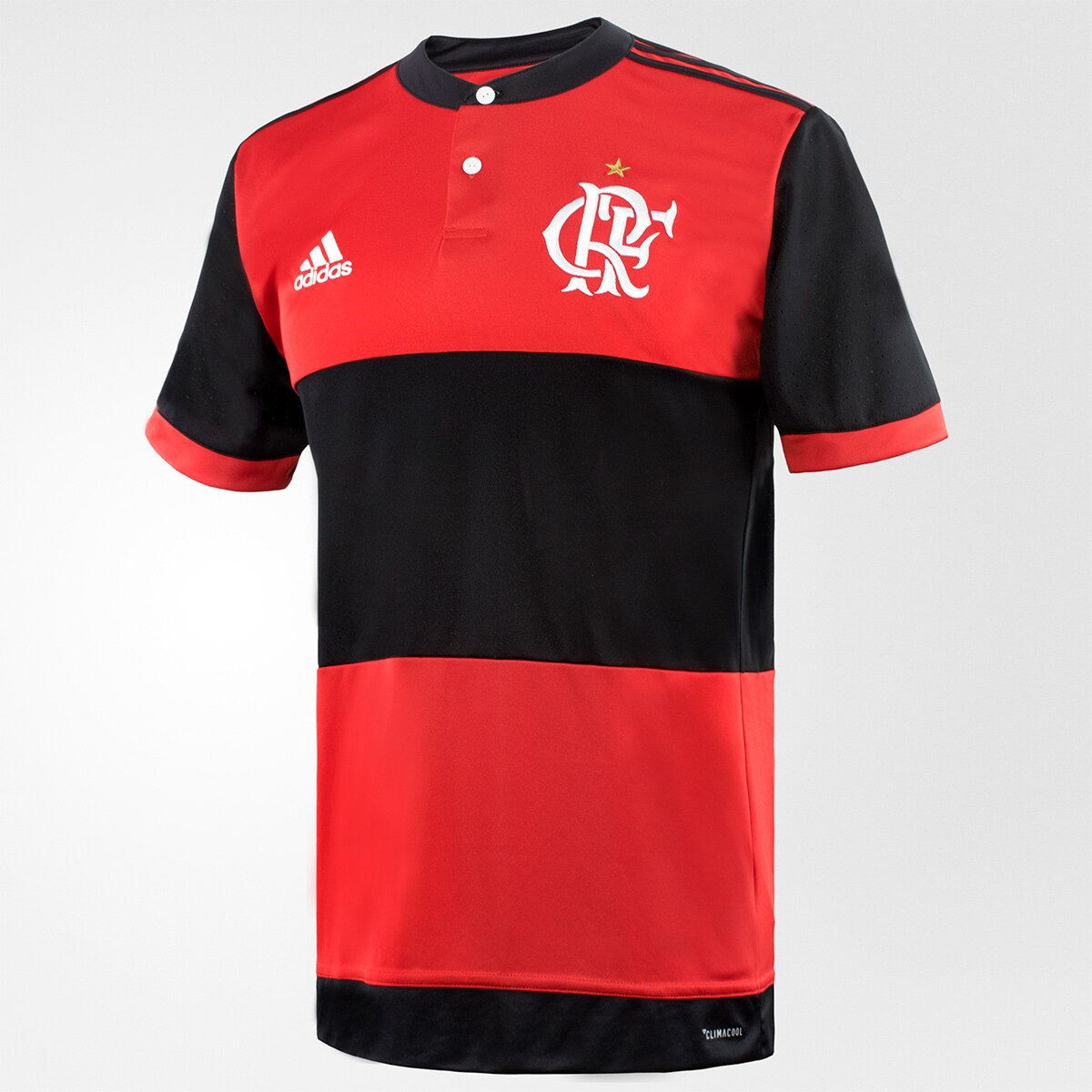Camisa Flamengo I 17/18 s/nº - Torcedor Adidas Masculina Menor preço em Camisa Flamengo I 17/18 s/nº - Torcedor Adidas Masculina