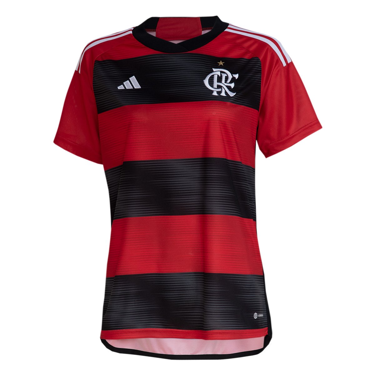Camisa Flamengo I 23/24 s/n° Torcedor Adidas Feminina Menor preço em Camisa Flamengo I 23/24 s/n° Torcedor Adidas Feminina