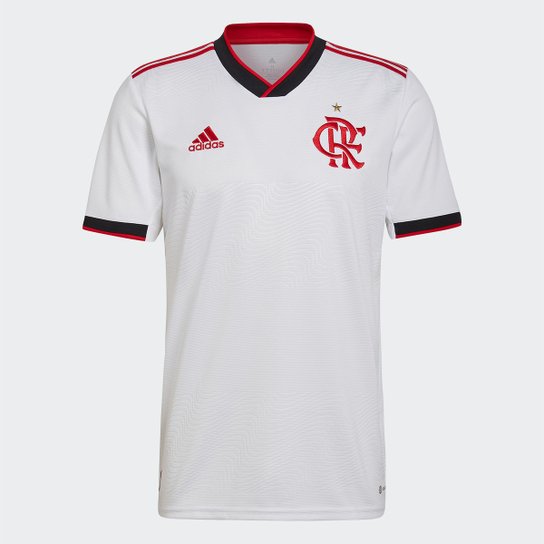 Camisa Flamengo II 22/23 s/n° Torcedor Adidas Masculina - Branco Menor preço em Camisa Flamengo II 22/23 s/n° Torcedor Adidas Masculina - Branco