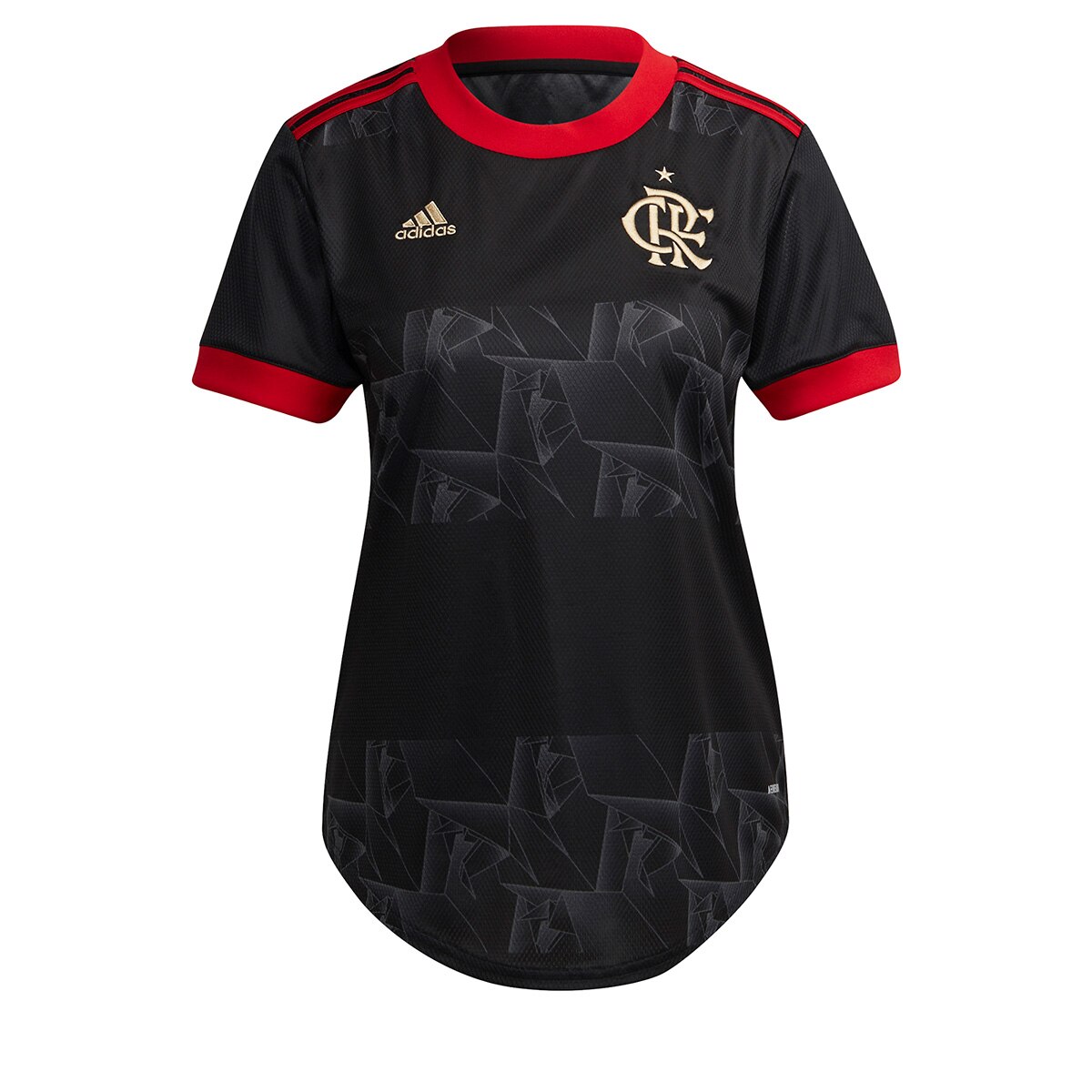 Camisa Flamengo III 21/22 s/n° Torcedor Adidas Feminina Menor preço em Camisa Flamengo III 21/22 s/n° Torcedor Adidas Feminina
