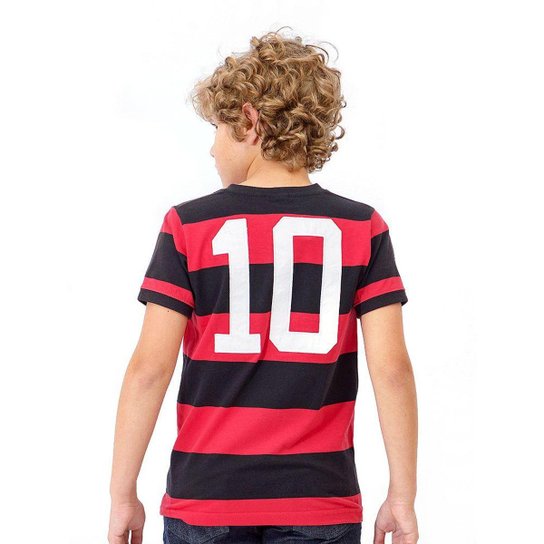 Camisa Flamengo Infantil Retrô Zico Masculina