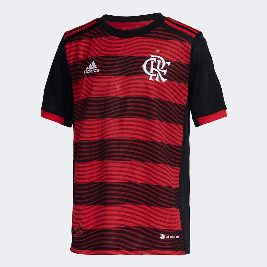 Camisa Flamengo Juvenil I 22/23 s/n° Torcedor Adidas