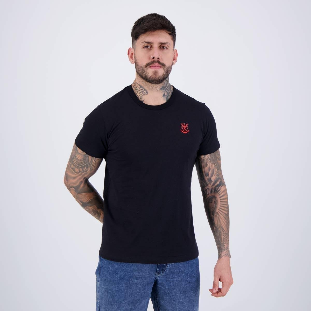 Camisa Flamengo Lamas Preta Preto Netshoes