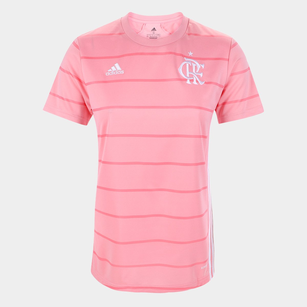 Camisa Flamengo Outubro Rosa 21/22 s/n° Torcedor Adidas Feminina Menor preço em Camisa Flamengo Outubro Rosa 21/22 s/n° Torcedor Adidas Feminina