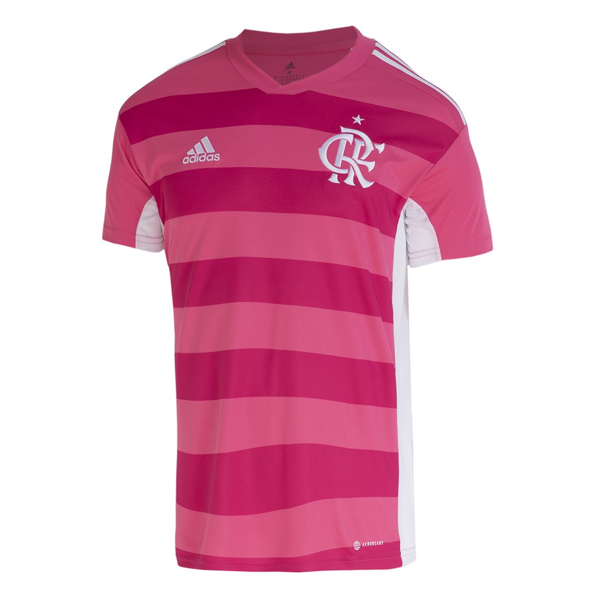 Camisa Flamengo Outubro Rosa 22/23 s/n° Torcedor Adidas Masculina Menor preço em Camisa Flamengo Outubro Rosa 22/23 s/n° Torcedor Adidas Masculina