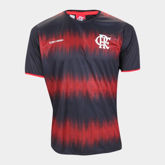 Camisa Flamengo Part Masculina - Preto