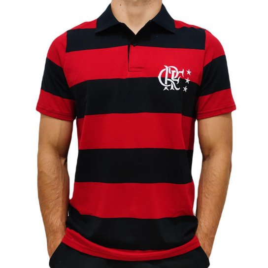Camisa Flamengo Polo Control - Masculino - Vermelho+Preto Menor preço em Camisa Flamengo Polo Control - Masculino - Vermelho+Preto