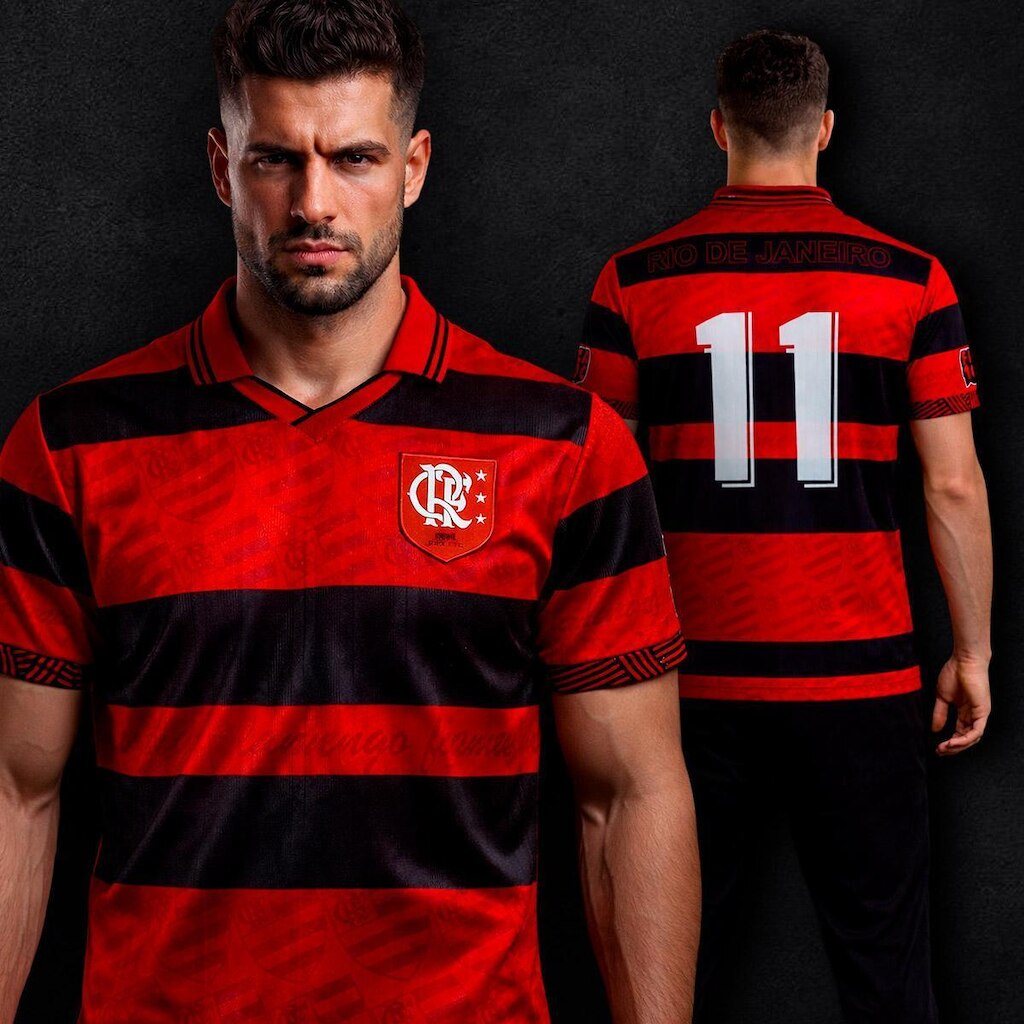 Camisa Flamengo Retrô 1996 Centenário Romário Masculina