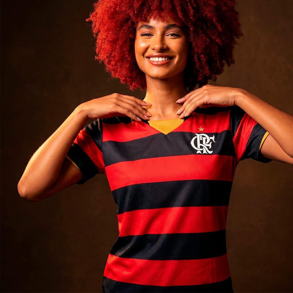 Camisa Flamengo Retrô 2008 Adriano Feminina