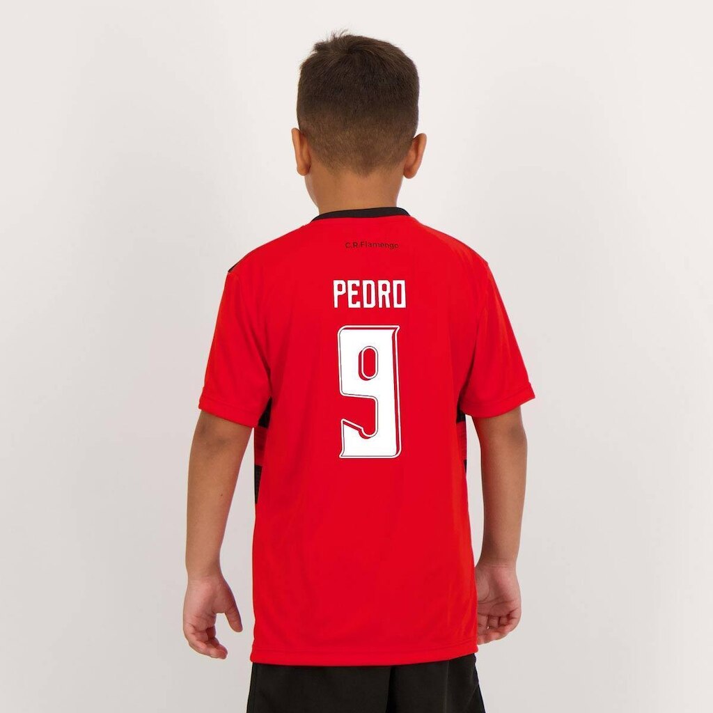 Camisa Flamengo Shout Infantil Vermelha 9 Pedro