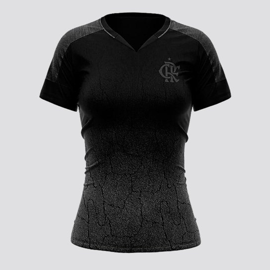 Camisa Flamengo Slime Feminina Preta Preto Netshoes