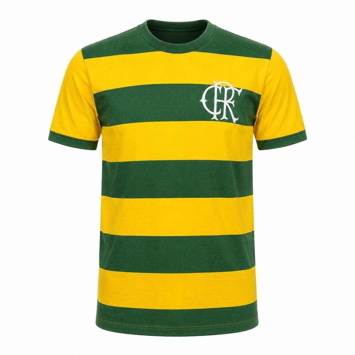 Camisa Flamengo Virar Especial Brasil Retrô Algodão - Masculino Menor preço em Camisa Flamengo Virar Especial Brasil Retrô Algodão - Masculino