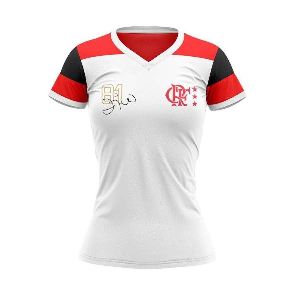 Camisa Flamengo Zico Retrô 1981 Feminina