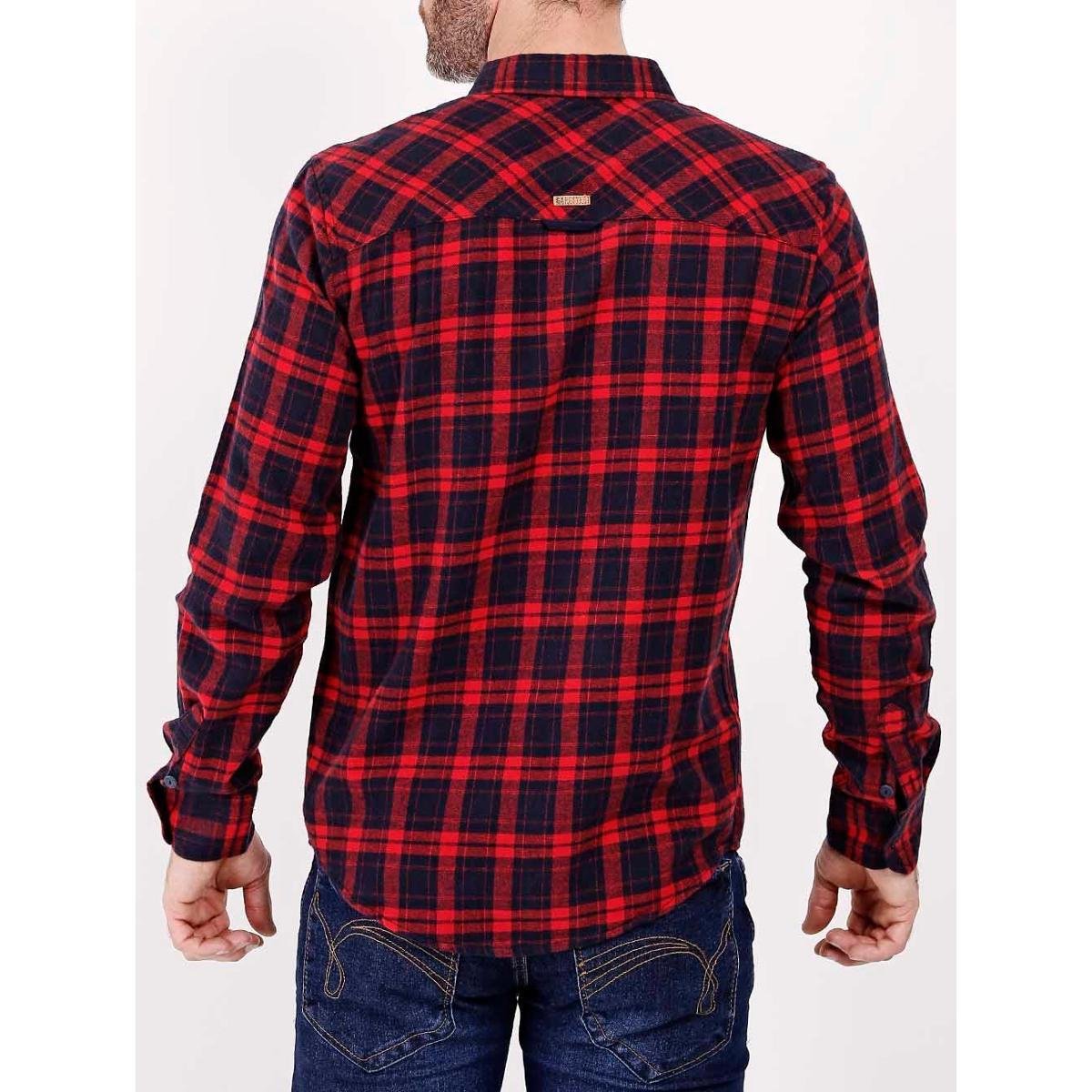 Camisa de flanela masculina manga longa Clearance