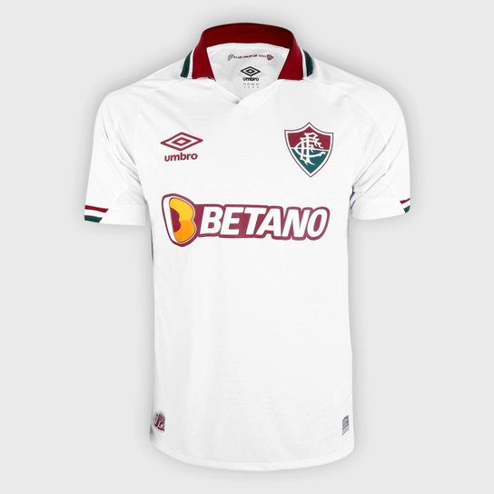 Camisa Fluminense II 22/23 s/nº Jogador Umbro Masculina - Branco+Vinho Menor preço em Camisa Fluminense II 22/23 s/nº Jogador Umbro Masculina - Branco+Vinho