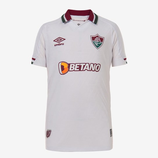 Camisa Fluminense Juvenil II 22/23 s/n° Torcedor Umbro - Branco+Vinho Menor preço em Camisa Fluminense Juvenil II 22/23 s/n° Torcedor Umbro - Branco+Vinho