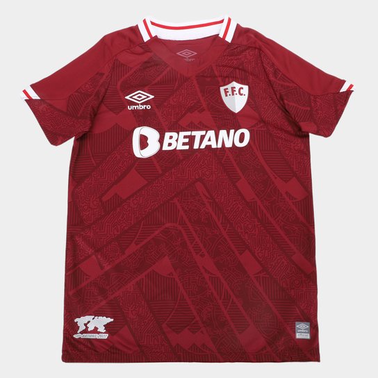Camisa Fluminense Juvenil III 22/23 s/n° Torcedor Umbro - Bordô Menor preço em Camisa Fluminense Juvenil III 22/23 s/n° Torcedor Umbro - Bordô