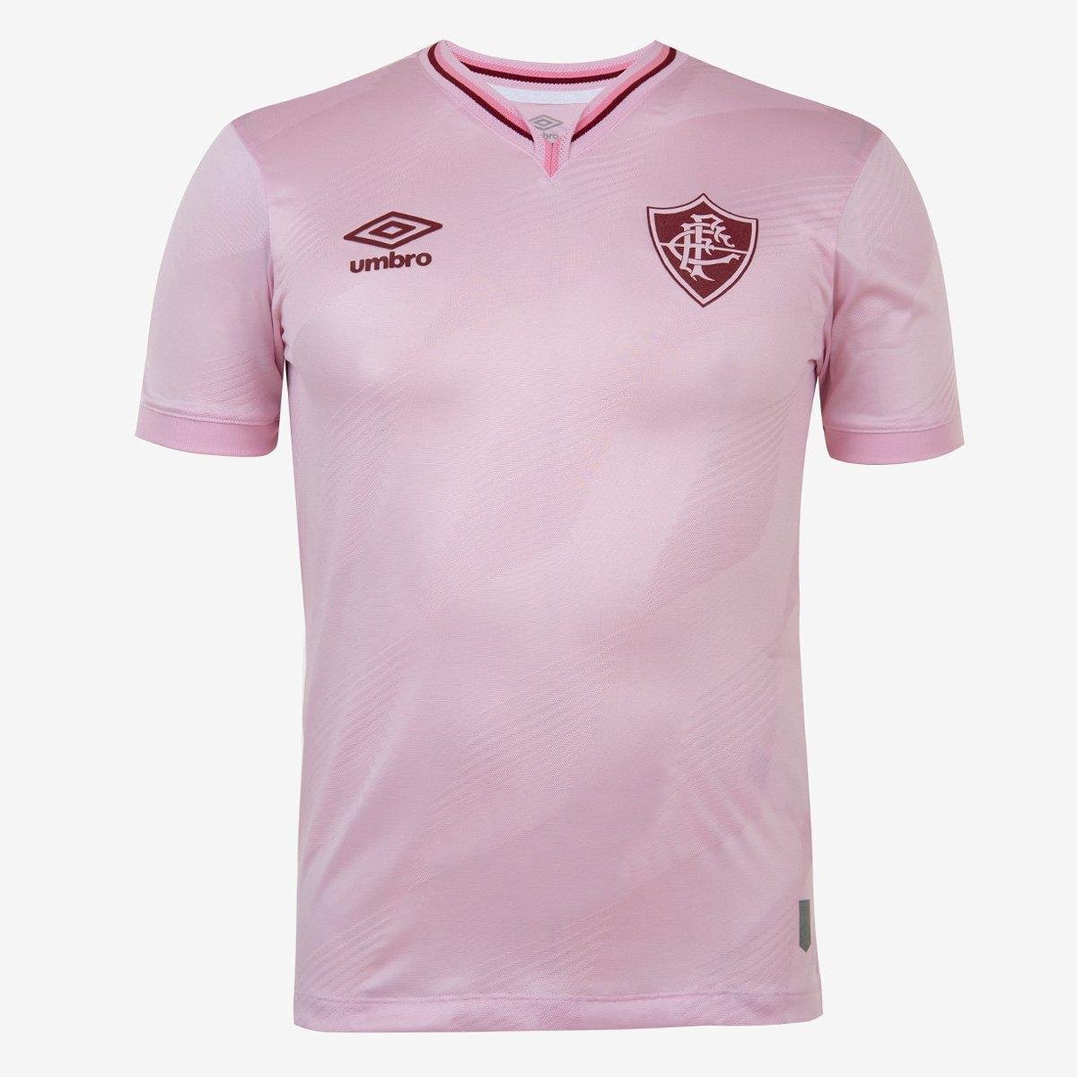 Camisa Fluminense Outubro Rosa 24/25 s/n° Torcedor Umbro Masculina Menor preço em Camisa Fluminense Outubro Rosa 24/25 s/n° Torcedor Umbro Masculina