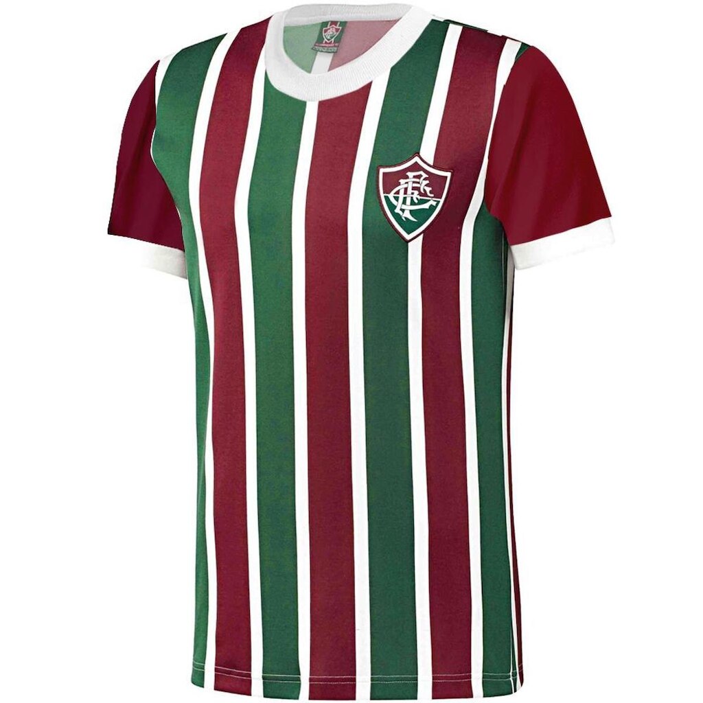 Camisa Fluminense Retrô Algodão Rubor Masculina
