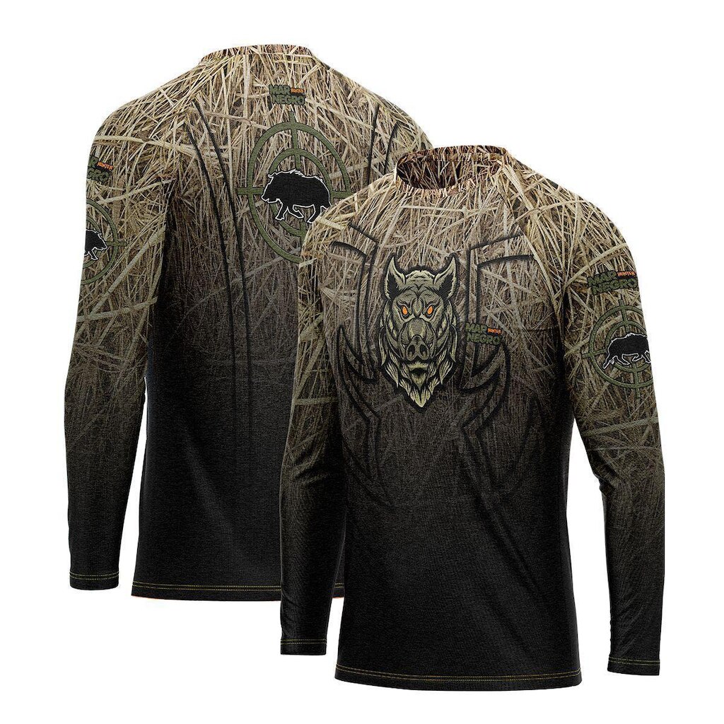 Camisa Gola Careca Hunter Proteção Solar UV Javali - Mar Negro